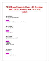 M100 Exam: Complete Guide with Questions and Answers - 2023/2024 Update