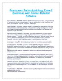 Rasmussen Pathophysiology Exam 2: Questions and Answers