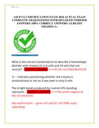 ASCP CG Certification Exam 2024: Practice Questions and Answers
