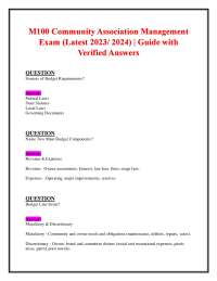 Community Association Management Exam Guide: Questions and Answers