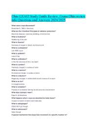 Ohio GXMO Study Guide Review, Gxmo Ohio review info Questions and Answers 2024/2025
