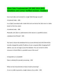Azure Data Fundamentals (DP-900) 2024-2025: Questions and Answers