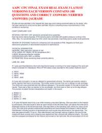 AAPC CPC FINAL EXAM REAL EXAM 3 LATEST VERSIONS EACH VERSION CONTAINS 100 QUESTIONS AND CO