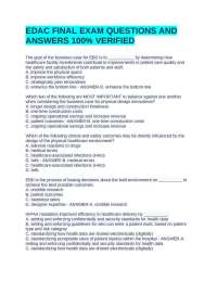 EDAC FINAL EXAM QUESTIONS AND ANSWERS 100% VERIFIED