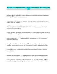 Nerc Test | Actual Questions and Answers Latest Updated 2024/2025 (Graded A+)