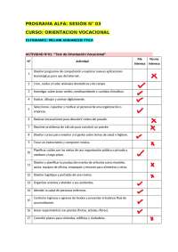 Orientación Vocacional: Test de Intereses y Habilidades - Prof. Tinte