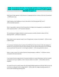 NERC Transmission Exam | Actual Questions and Answers Latest Updated 2024/2025 (Graded A+)