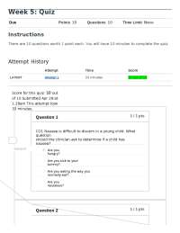 NR 511 Week 5 Quiz - 10 out of 10 Points