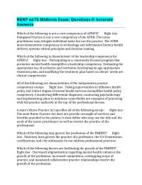 NRNP 6675 Midterm Exam: Questions & Answers
