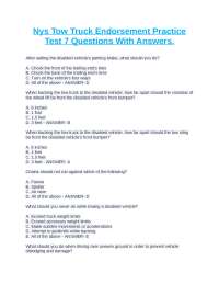 Nys Tow Truck Endorsement Practice Test: 7 Questions With Answers