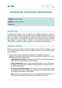 Atividade Individual - Coaching e Mentoring FGV