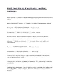 BMS 300 FINAL EXAM with verified answers