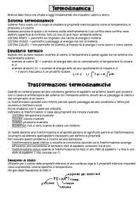 Termodinamica: Appunti e Esercizi - Prof. Pini