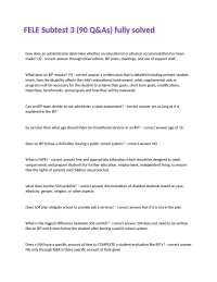 FELE Subtest 3: Special Education Laws & Practices (90 Q&As)