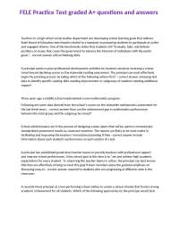 FELE Practice Test: Graded A+ Questions and Answers for Educators