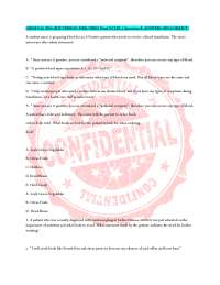MED/SURG Final NCLEX Questions and Answers: A Comprehensive Review