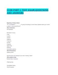 CCEB Part C Exam: Questions & Answers for Chiropractic Students