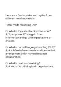 Some inquiries and replies are modern technology.
