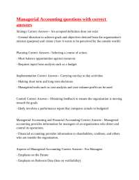 Managerial Accounting: Concepts, Practices, and Applications