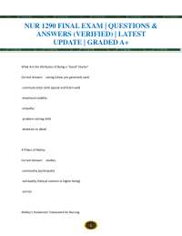 NUR 1290 FINAL EXAM | QUESTIONS & ANSWERS (VERIFIED) | LATEST UPDATE | GRADED A+