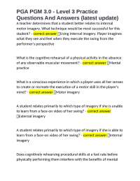 PGA PGM 3.0 - Level 3 Practice Questions And Answers (latest update)