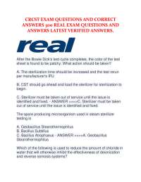 CRCST Exam Questions and Answers: 300 Verified Practice Questions