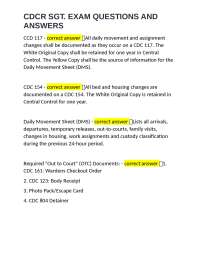 CDCR SGT. EXAM QUESTIONS AND ANSWERS