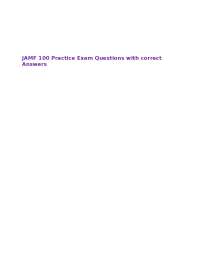 JAMF 100 Practice Exam Questions with correct Answers