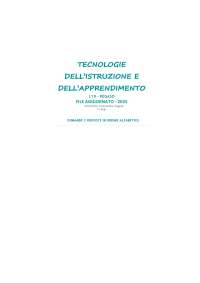 Tecnologie dell'istruzione e dell'apprendimento - ordine alfabetico (0901609MPED04I)