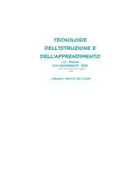 Tecnologie dell'istruzione e dell'apprendimento - test fine lezione (0901609MPED04I)