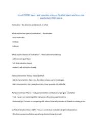 Level 3 BTEC sport and exercise science-Applied sport and exercise psychology 2024 exam
