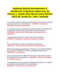 Applying Quality Management in Healthcare A Systems