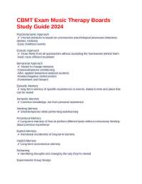 CBMT Exam Music Therapy Boards Study Guide 2024