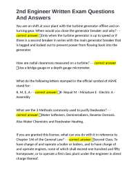 2nd Engineer Written Exam Questions And Answers