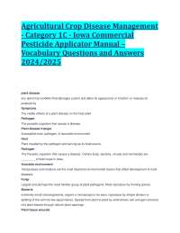 Agricultural Crop Disease Management - Category 1C - Iowa Commercial Pesticide Applicator