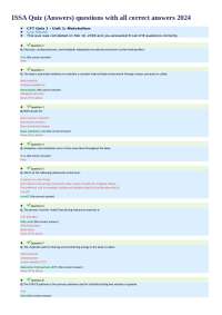 ISSA Quiz Answers: Metabolism, Anatomy, Physiology, Kinesiology, and Biomechanics