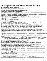LA Diagnostics and Therapeutics Exam 3