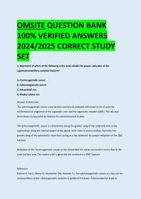 OMSITE QUESTION BANK  100% VERIFIED ANSWERS  2024/2025 CORRECT STUDY  SET