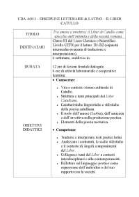 UDA AO11 – DISCIPLINE LETTERARIE & LATINO – IL LIBER CATULLO