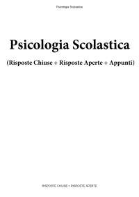 Psicologia Scolastica - Paniere compilato eCampus