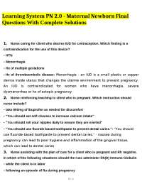 Learning System PN 2.0 - Maternal Newborn Final Questions With Complete Solutions