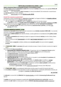 Diritto della Sicurezza del lavoro - mod. 1 TULLINI (CLARA) appunti lezione + slide