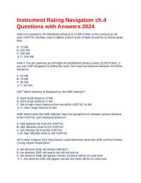 Instrument Rating Navigation ch.4 Questions with Answers 2024