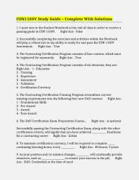 CON1100V Study Guide – Complete With Solutions