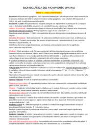 Fondamenti Biomeccanica del Movimento umano