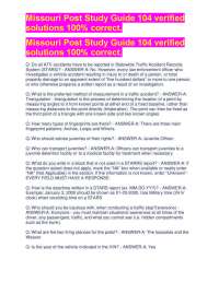 Missouri Post Study Guide 104 verified solutions 100% correct.