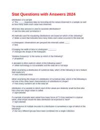 Stat Questions with Answers 2024
