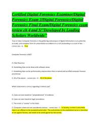 Digital Forensics Exam Review: True/False Questions and Multiple Choice