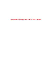 Janet Riley IHuman Case Study: Neuro Report