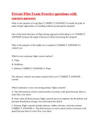 Private Pilot Exam Practice questions with correct answers